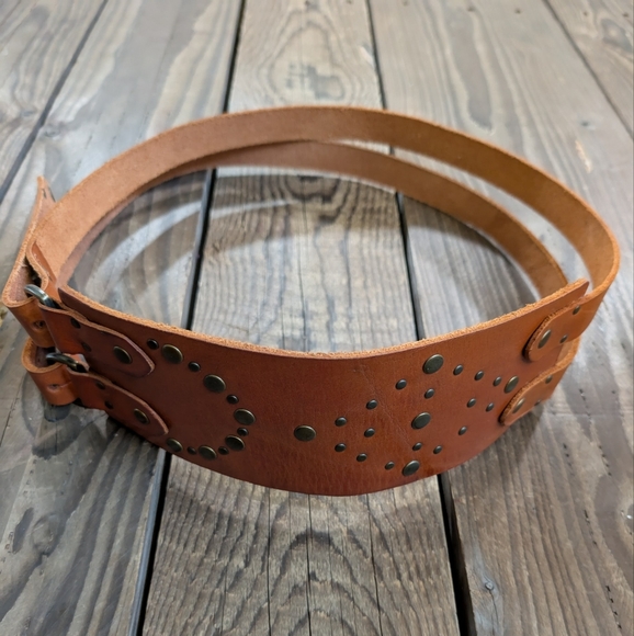 Candie's Tan Leather Belt L - Picture 4 of 6